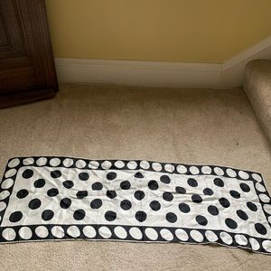 Uana black and white polka dot scarf